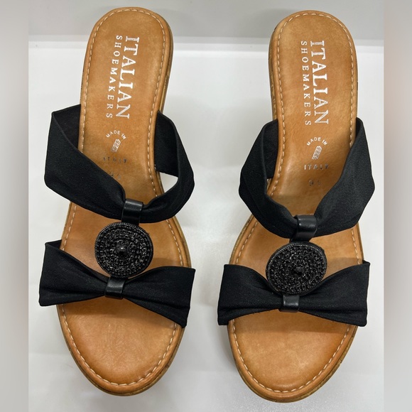 Italian Shoemakers Shoes - Italian shoemaker black wedges